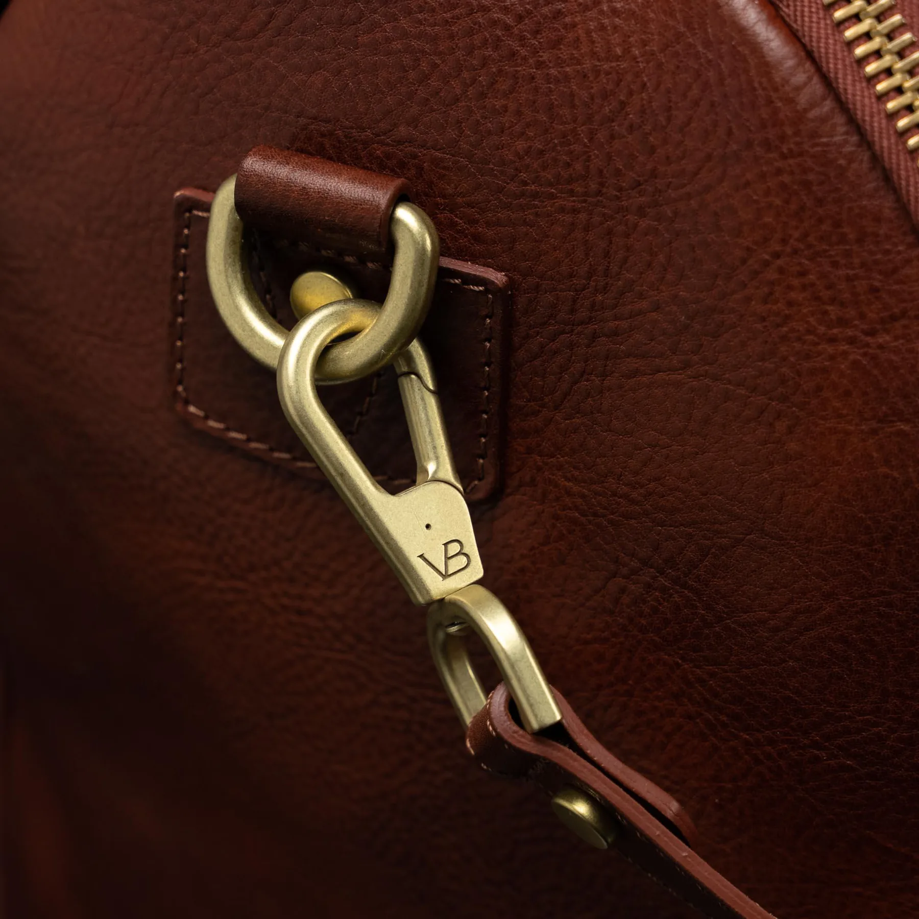 Leather hardware detail